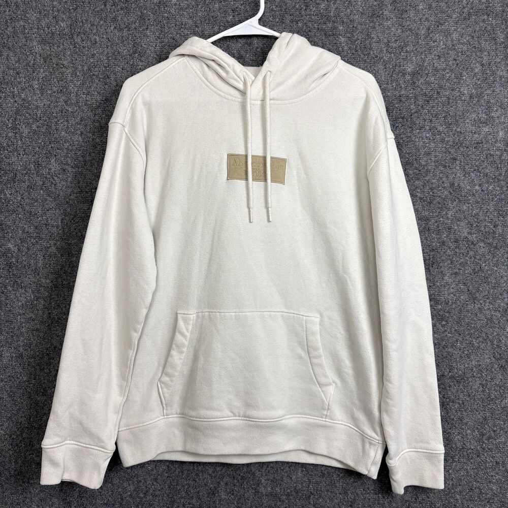 Abercrombie & Fitch Hoodie Womens M White Logo